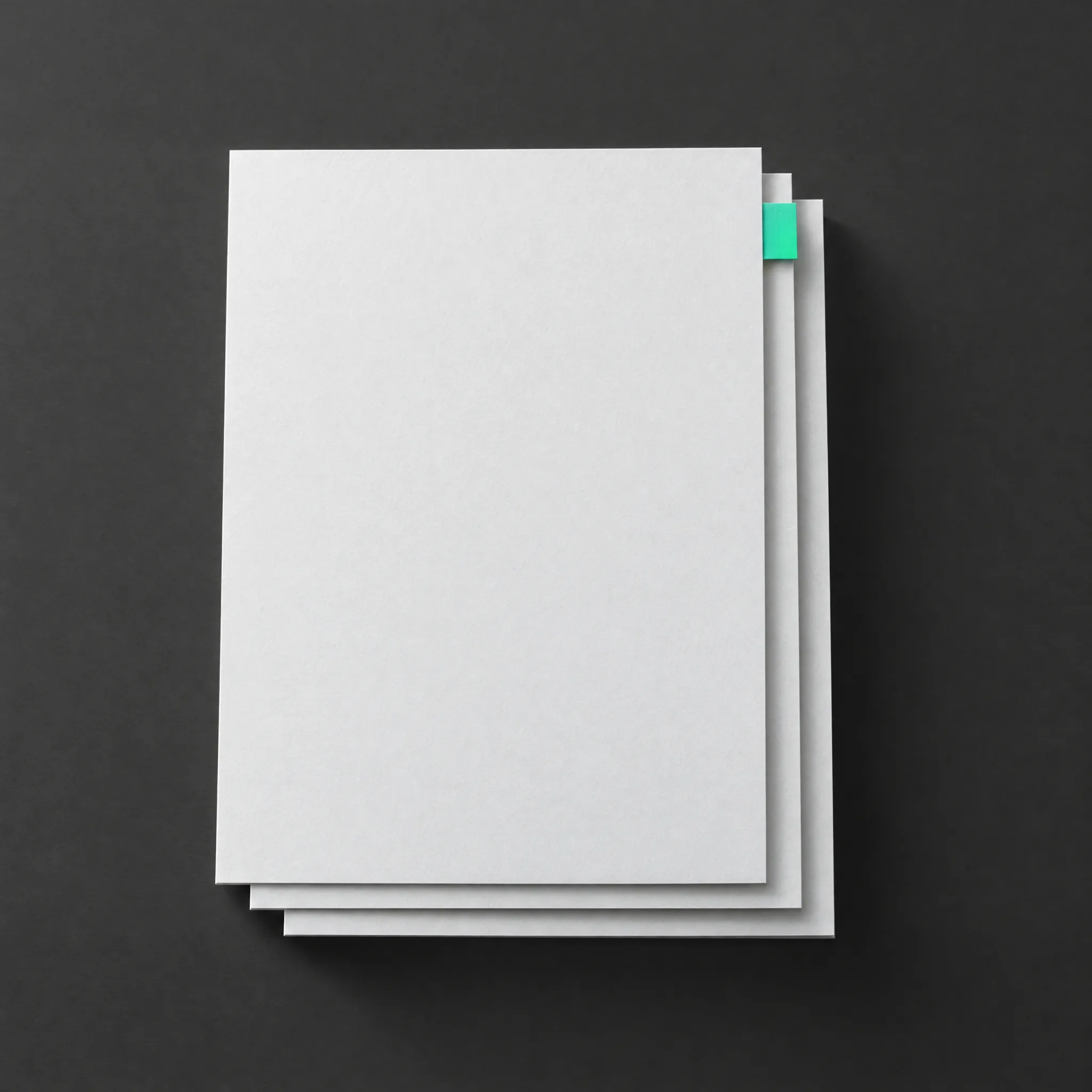 A stack of clean account statements with a teal tab